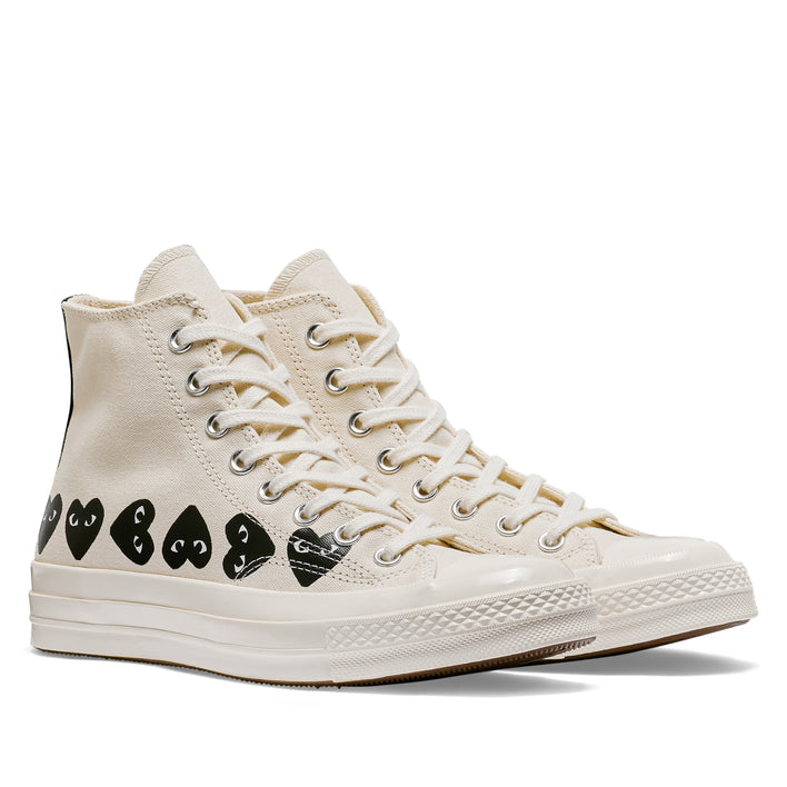 Comme des Garçons PLAY Multi Black Heart Chuck Taylor All Star '70 High Sneakers - Beige - AZ-K127-001-2