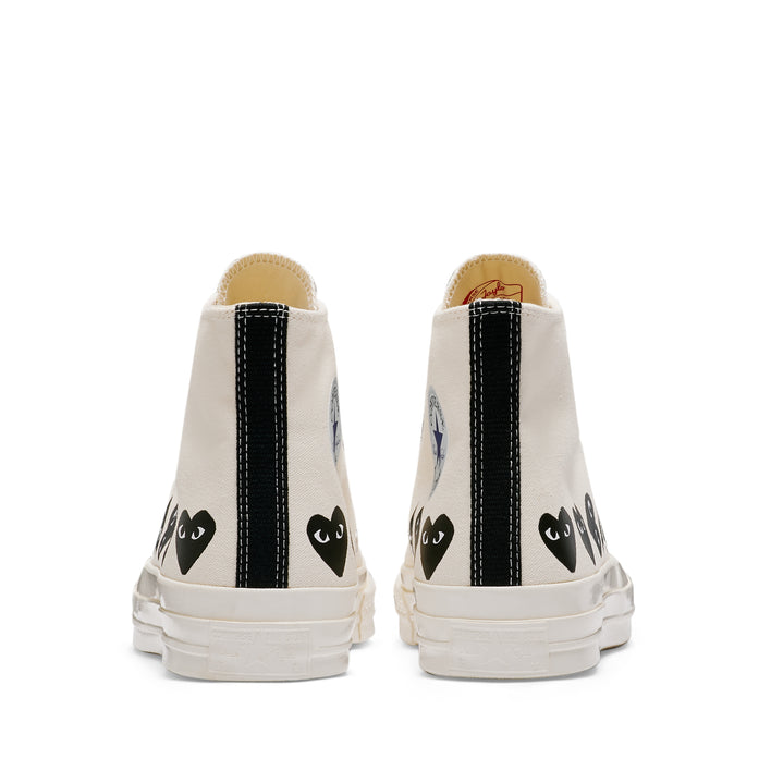 Comme des Garçons PLAY Multi Black Heart Chuck Taylor All Star '70 High Sneakers - Beige - AZ-K127-001-2