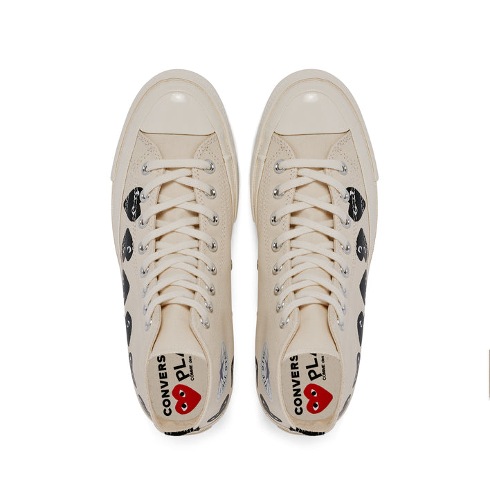 Comme des Garçons PLAY Multi Black Heart Chuck Taylor All Star '70 High Sneakers - Beige - AZ-K127-001-2