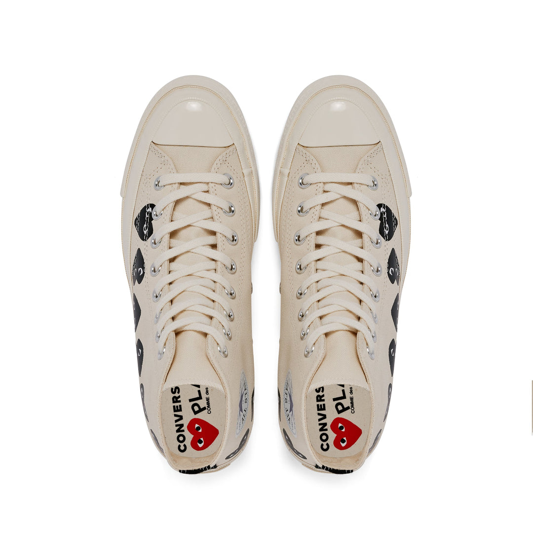 Comme des Garçons PLAY Multi Black Heart Chuck Taylor All Star '70 Low Sneakers - Beige - AZ-K126-001-2
