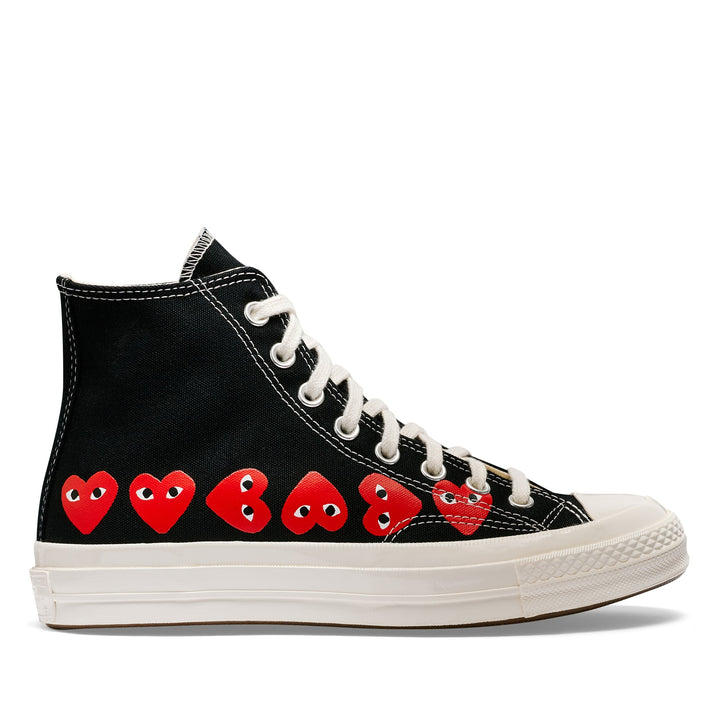 Comme des Garçons PLAY Multi Red Heart Chuck Taylor All Star '70 High Sneakers - Black - AZ-K127-001-1
