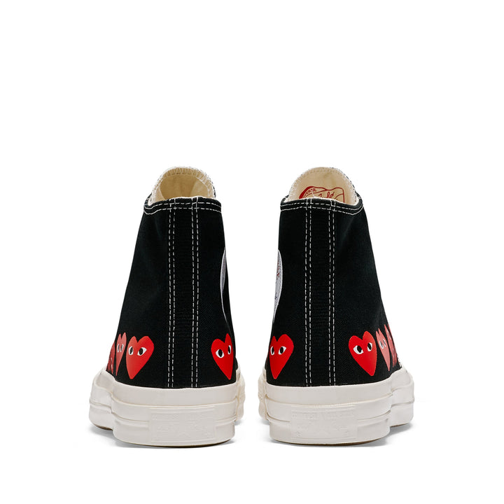 Comme des Garçons PLAY Multi Red Heart Chuck Taylor All Star '70 High Sneakers - Black - AZ-K127-001-1