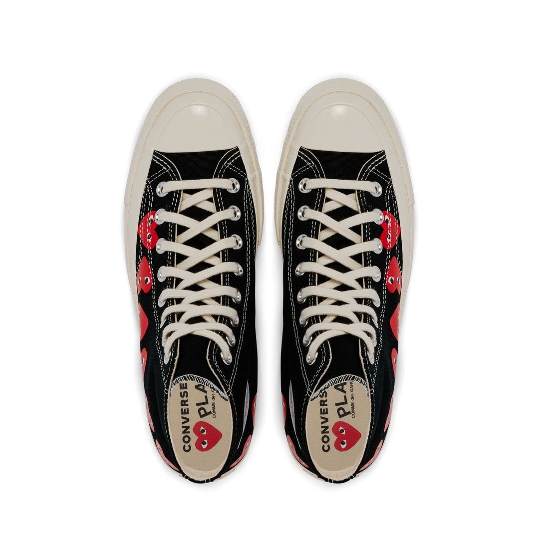 Comme des Garçons PLAY Multi Red Heart Chuck Taylor All Star '70 High Sneakers - Black - AZ-K127-001-1