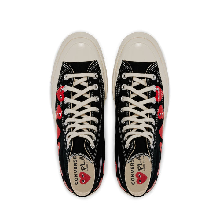 Comme des Garçons PLAY Multi Red Heart Chuck Taylor All Star '70 High Sneakers - Black - AZ-K127-001-1