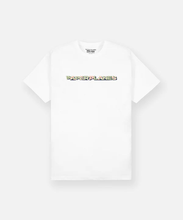 Paper Planes Diamond & Stripes Tee - White