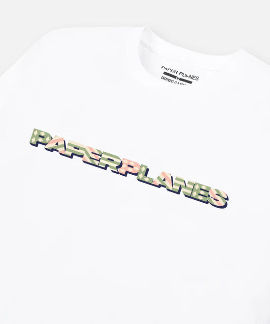 Paper Planes Diamond & Stripes Tee - White