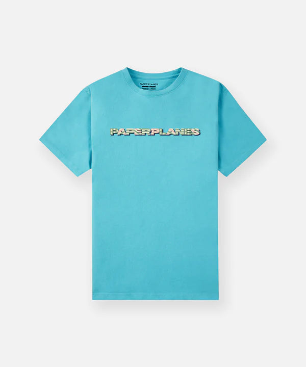 Paper Planes Diamond & Stripes Tee - Beach Blue