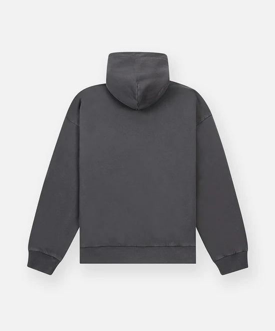 Paper Planes Script Logo Puff Print Hoodie - Washed Black