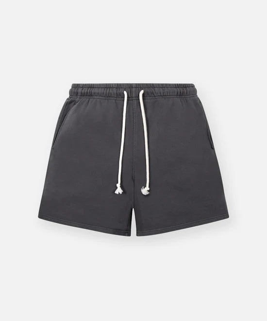 Paper Planes Script Logo Puff Print Short - Washed Black