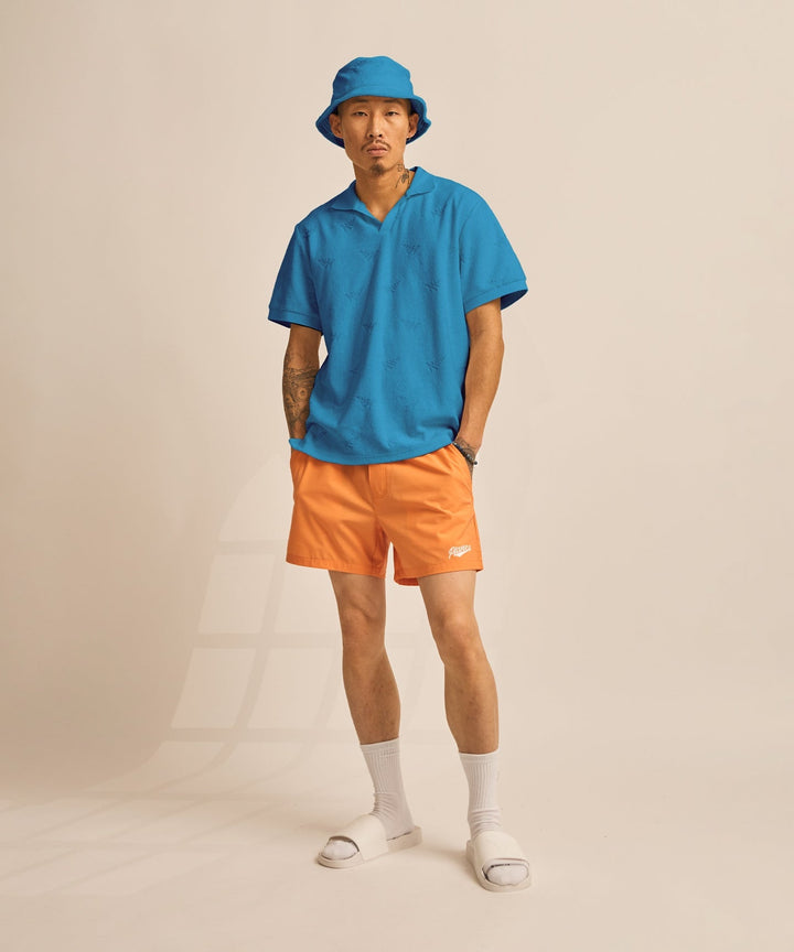 Paper Planes Jacquard Terry Cloth Bucket Hat - Blue Reef