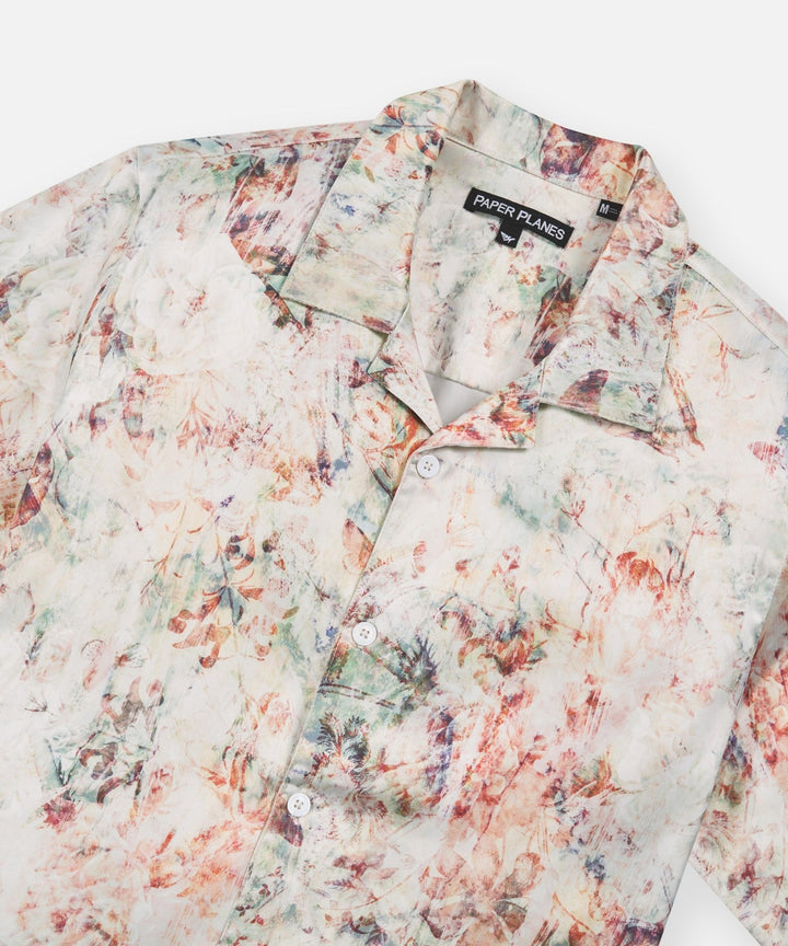 Paper Planes Wallpaper Floral Resort Shirt - Multi