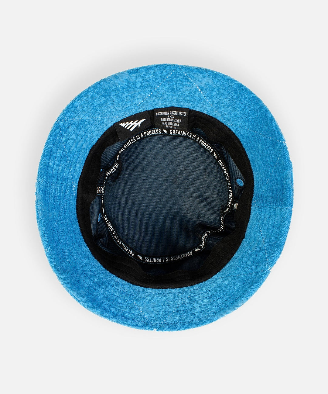 Paper Planes Jacquard Terry Cloth Bucket Hat - Blue Reef