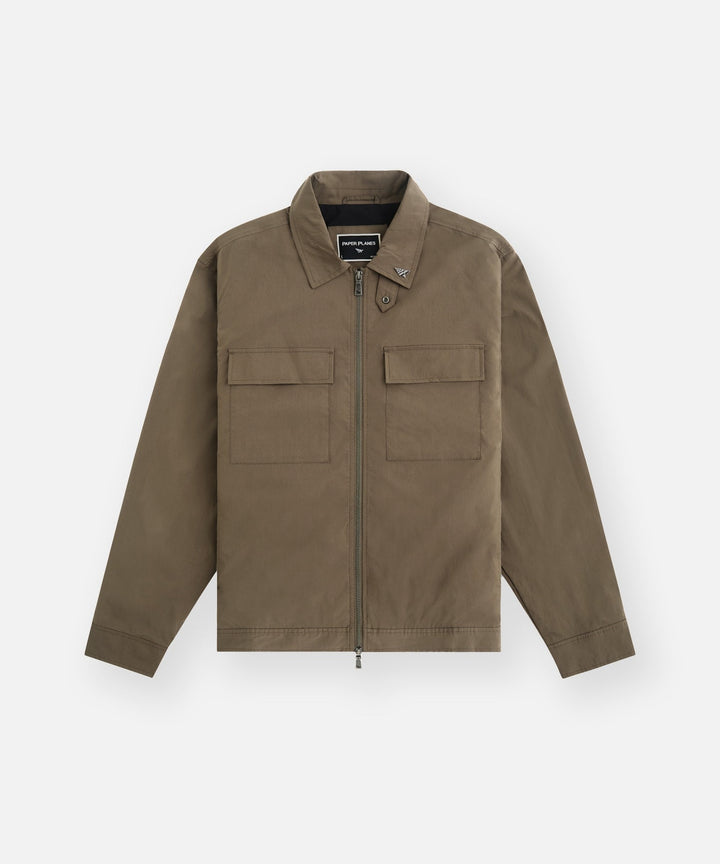 Paper Planes Lined Utility Jacket - Moss