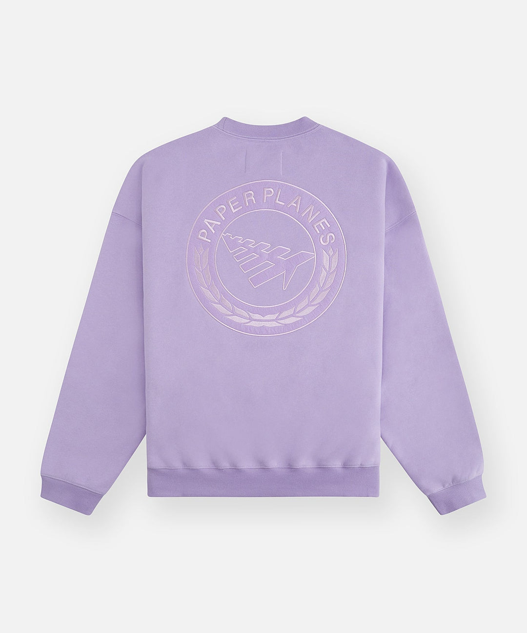 Paper Planes Relaxed First Class Crewneck Sweatshirt - Lilac