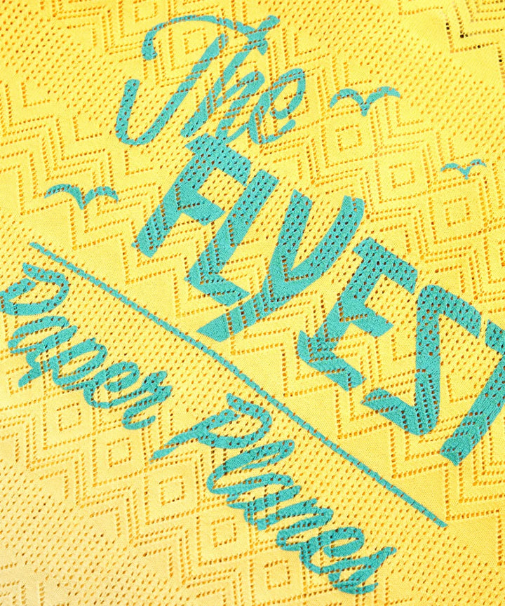Paper Planes The Flyest Crochet Button Down - Yellow