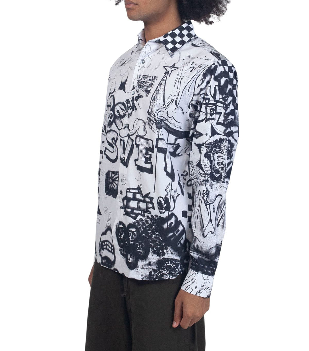 Rassvet Men Spray Manager Shirt Woven - White