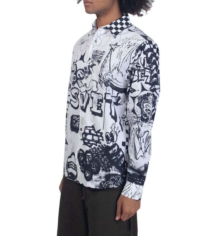 Rassvet Men Spray Manager Shirt Woven - White