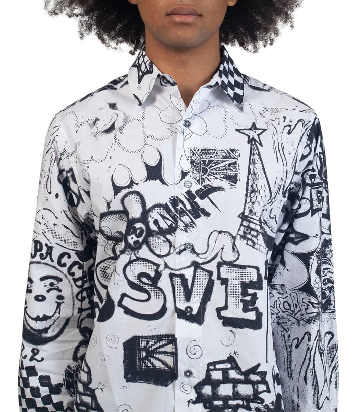 Rassvet Men Spray Manager Shirt Woven - White