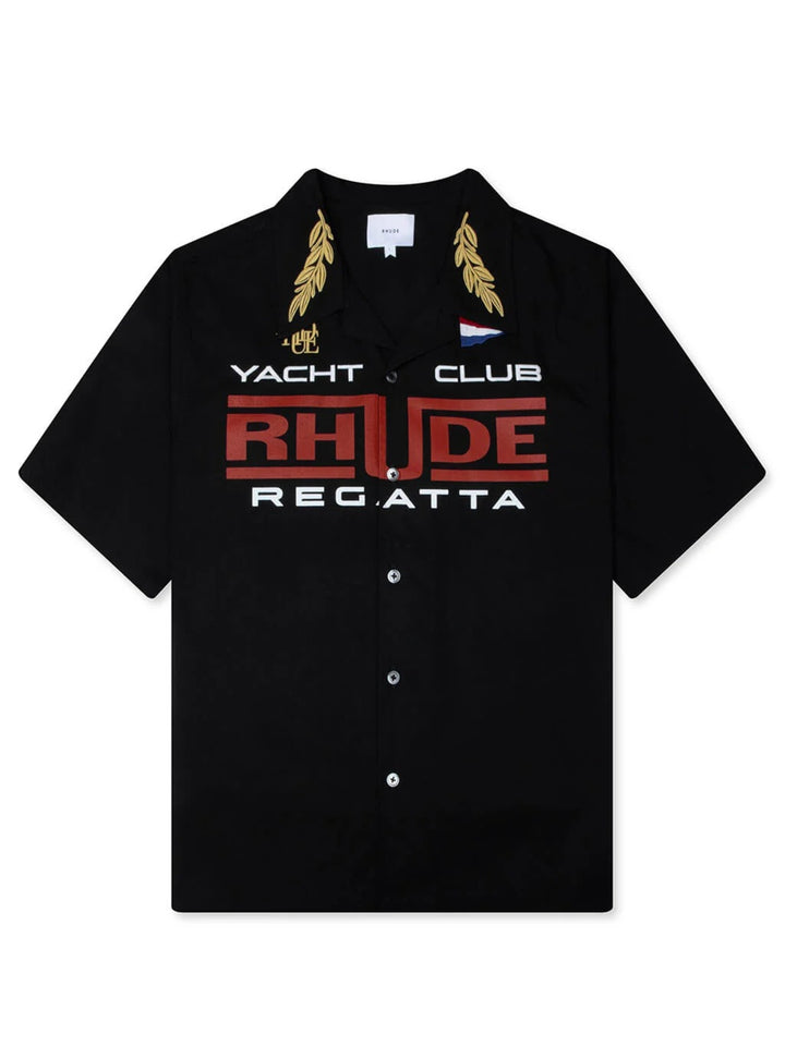 Rhude Regatta Club Shirt - Black / White / Yellow / Red 6019
