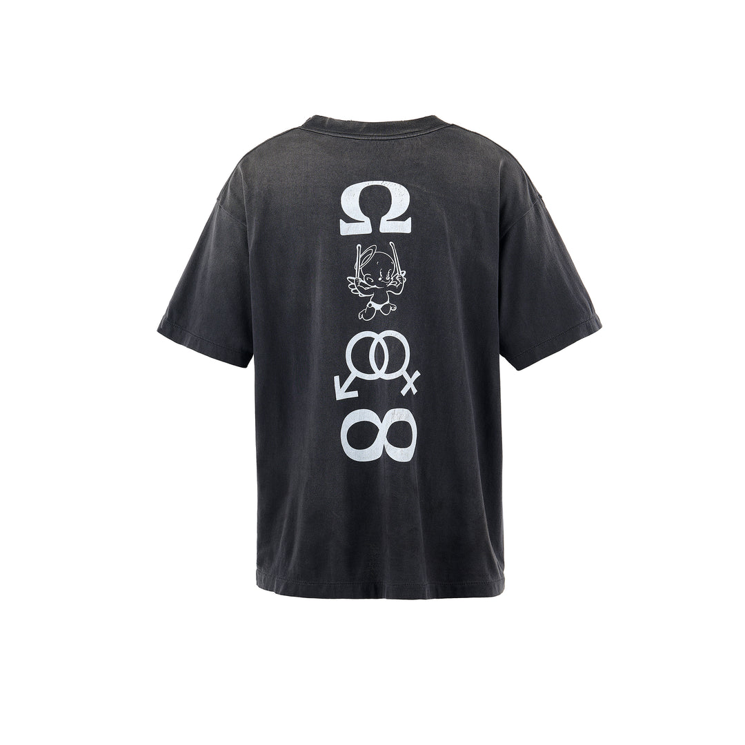Saint Micheal Candle Tee - Black