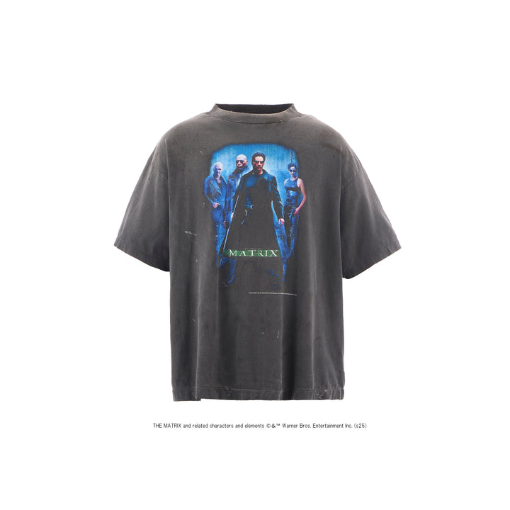 Saint Micheal  X The Matrix Green Logo SS Tee - Black