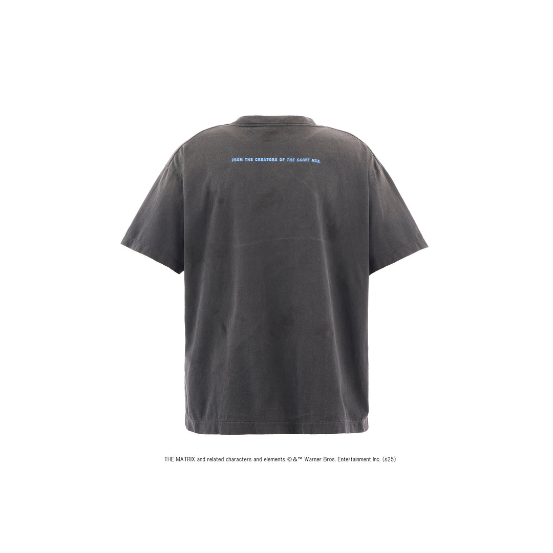 Saint Micheal  X The Matrix Green Logo SS Tee - Black