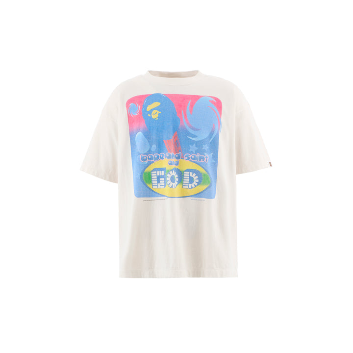 Saint Micheal  X Bape God SS Tee - White