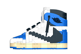KICKSMINI TRAVIS SCOTT X FRAGMENT AJ1 HIGH Sneaker Bricks