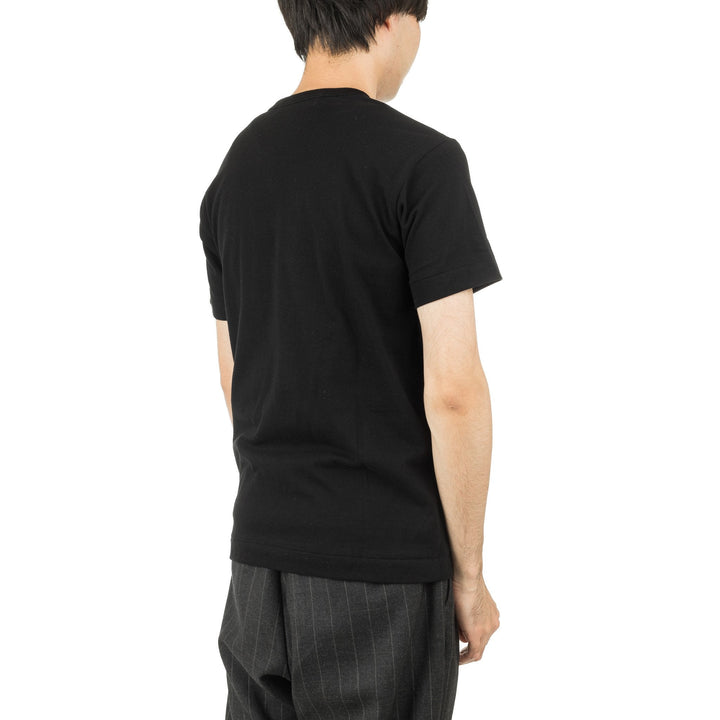 COMME DES GARCONS PLAY WHITE RED HEART T-SHIRT - Black