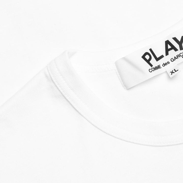 COMME DES GARCONS PLAY Red Emblem Small Eyes T-Shirt - White - AZ-T220-051-1