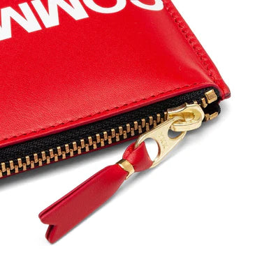 Comme Des Garcons Wallet Huge Logo Zip Wallet - Red