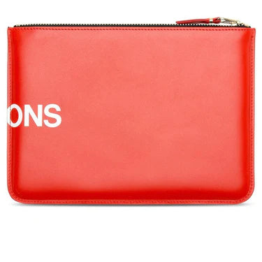 Comme Des Garcons Wallet Huge Logo Wallet - Red