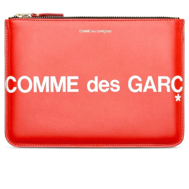 Comme Des Garcons Wallet Huge Logo Wallet - Red