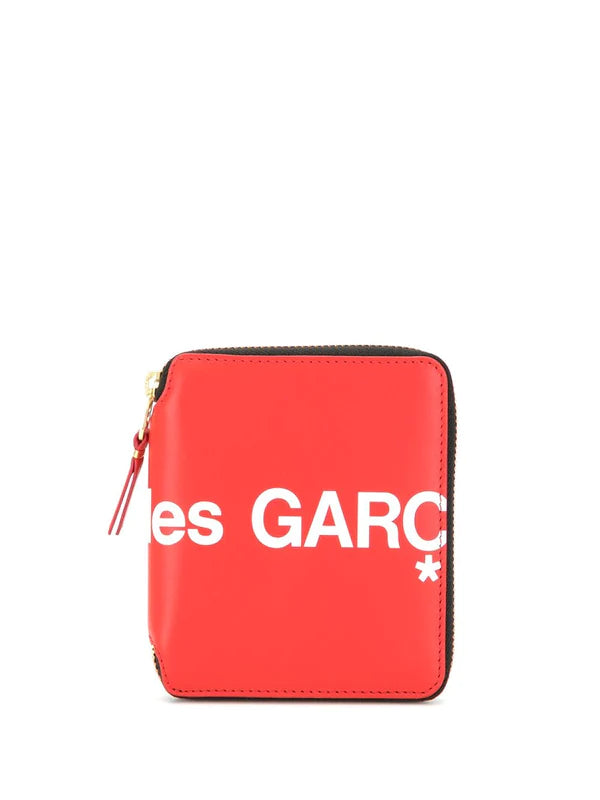 Comme Des Garcons Wallet Huge Logo Full Zip Around Wallet - Red - SA2100HL