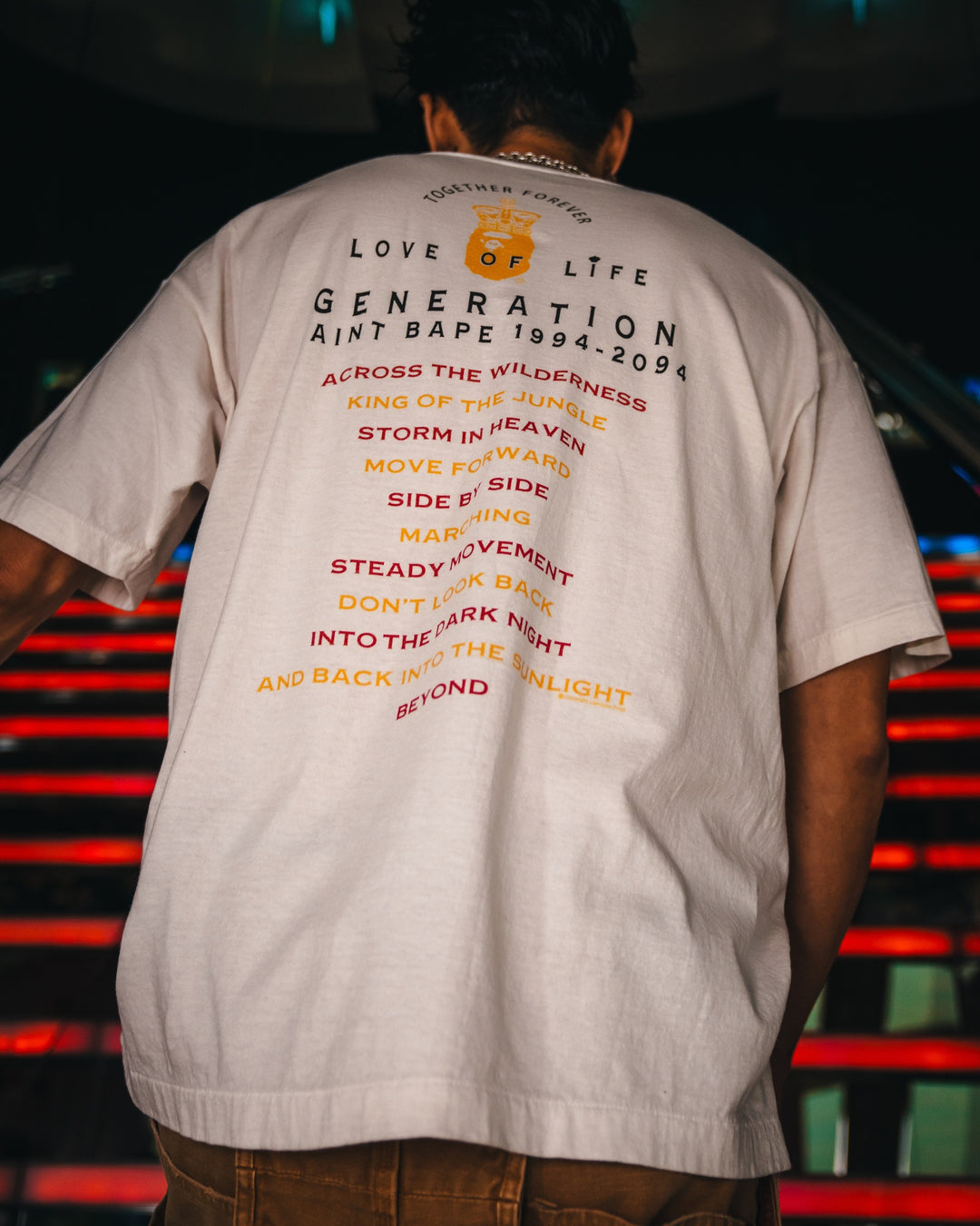 Saint Micheal  X Bape Generation SS Tee - White