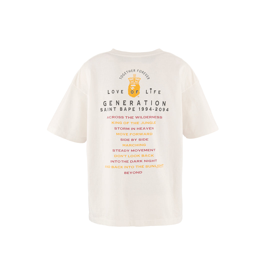 Saint Micheal  X Bape Generation SS Tee - White