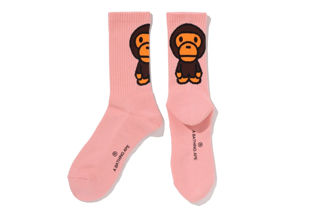 BAPE BABY MILO SOCKS M UNDERWEAR PINK
