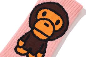 BAPE BABY MILO SOCKS M UNDERWEAR PINK