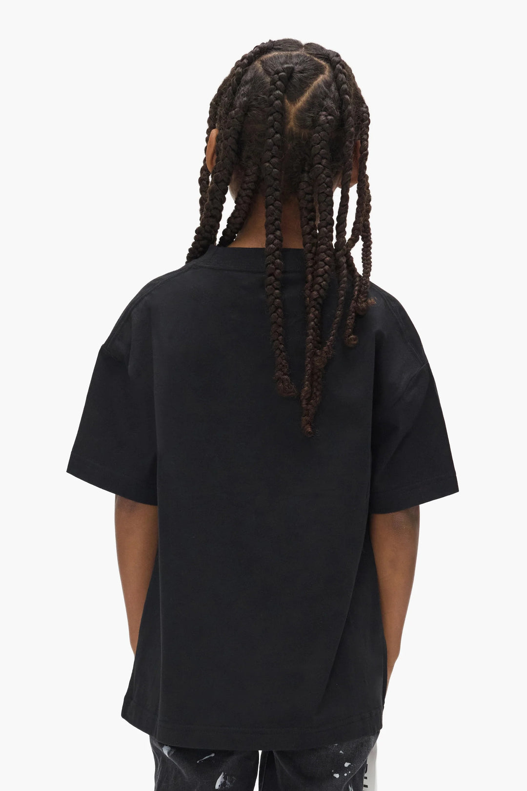 Purple Cotton Jersey Tee Shirt SS - Black