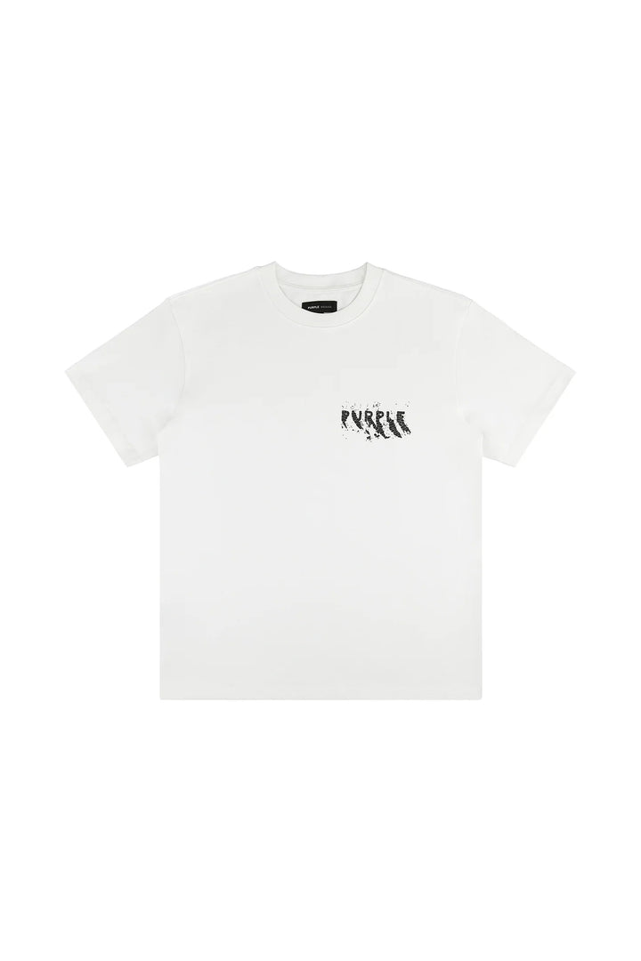 Purple Hwt Jersey SS Tee - White