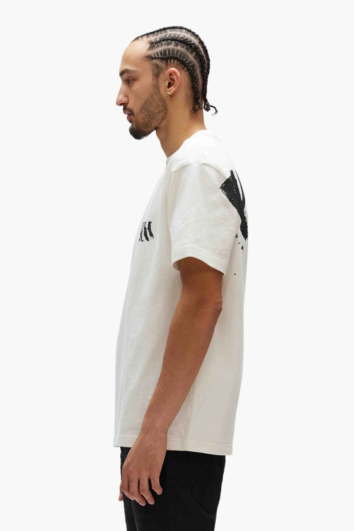 Purple Hwt Jersey SS Tee - White