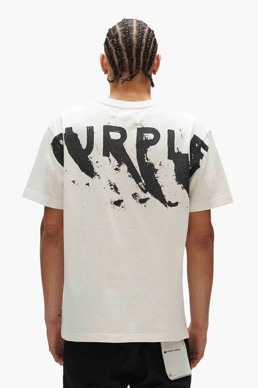Purple Hwt Jersey SS Tee - White