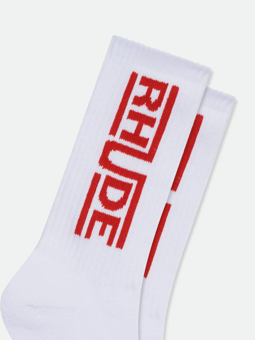 Rhude Champions Logo Sock - White / Red 3030