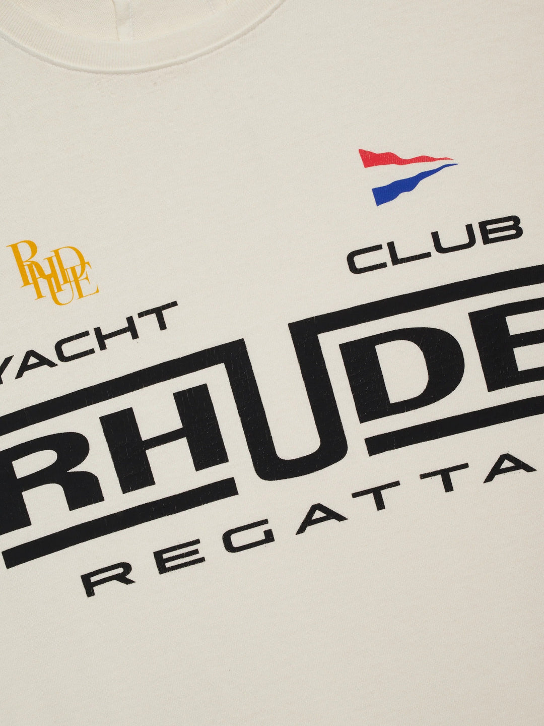 Rhude Regatta Club Tee - Vintage White/ Black/ Green 6004