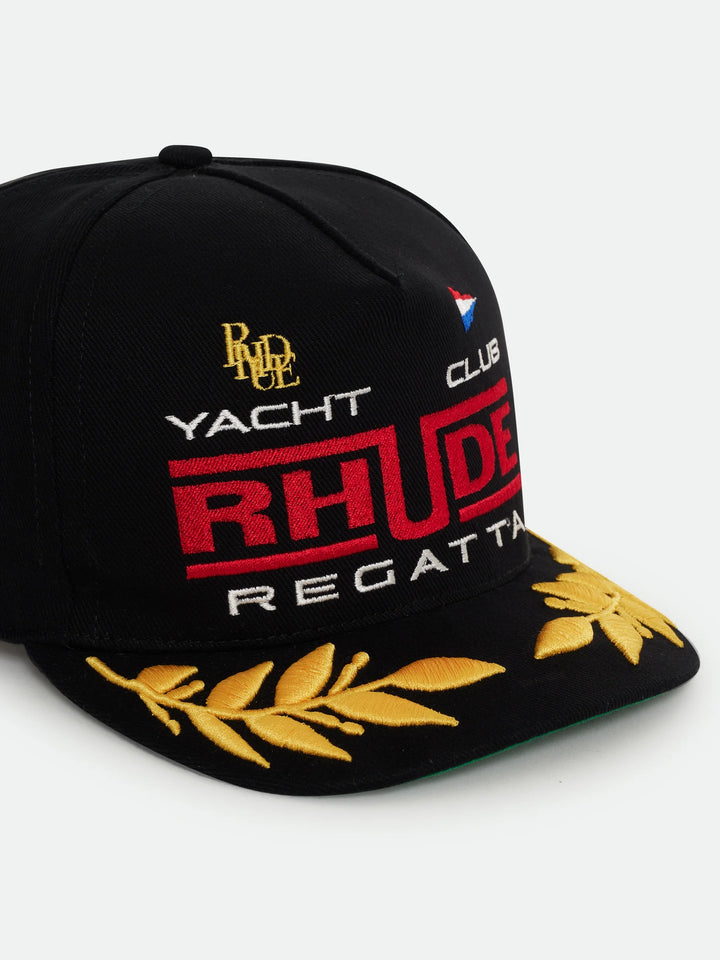 Regatta Club Hat - Black / White / Red 3172