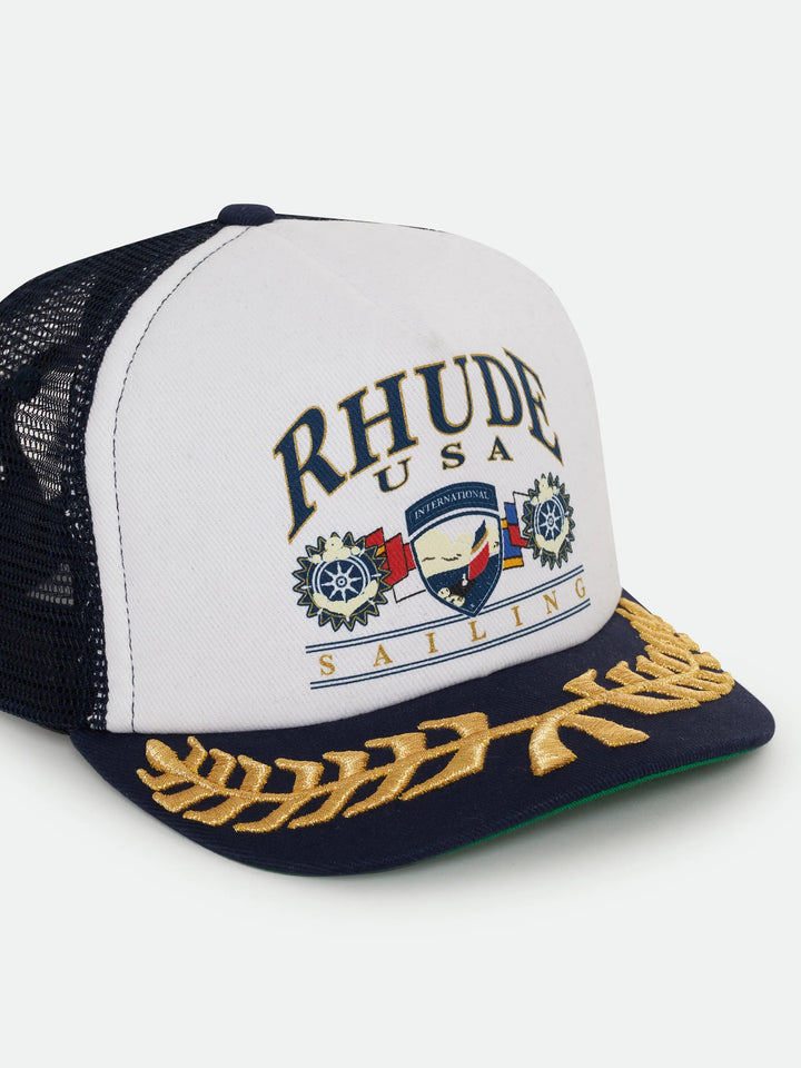 USA Sailing Icon Trucker Hat - Navy / White 3076