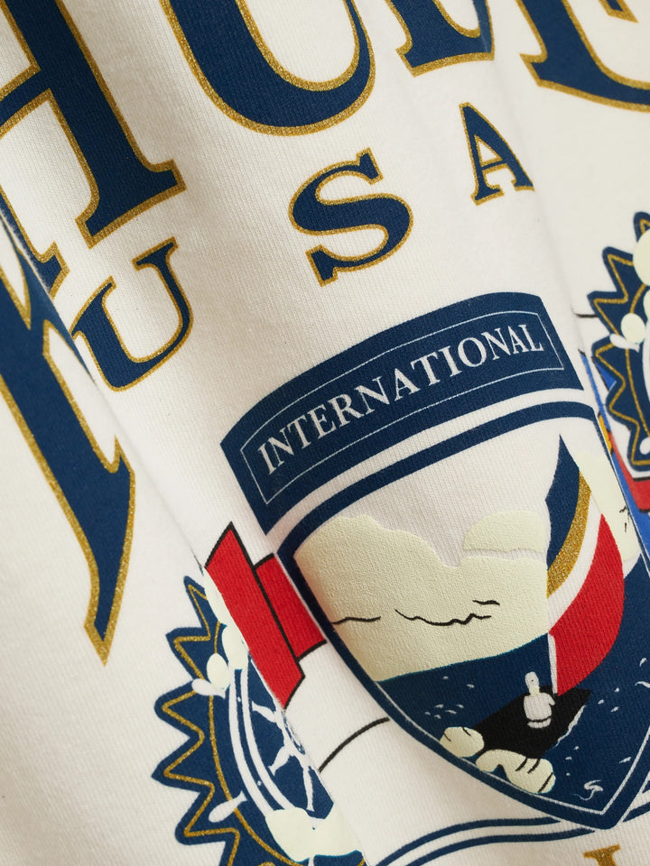 USA Sailing Icon Tee - Vintage White/ Black 3166