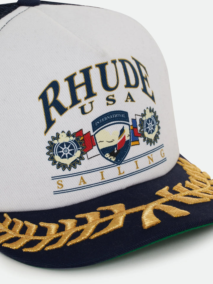 USA Sailing Icon Trucker Hat - Navy / White 3076