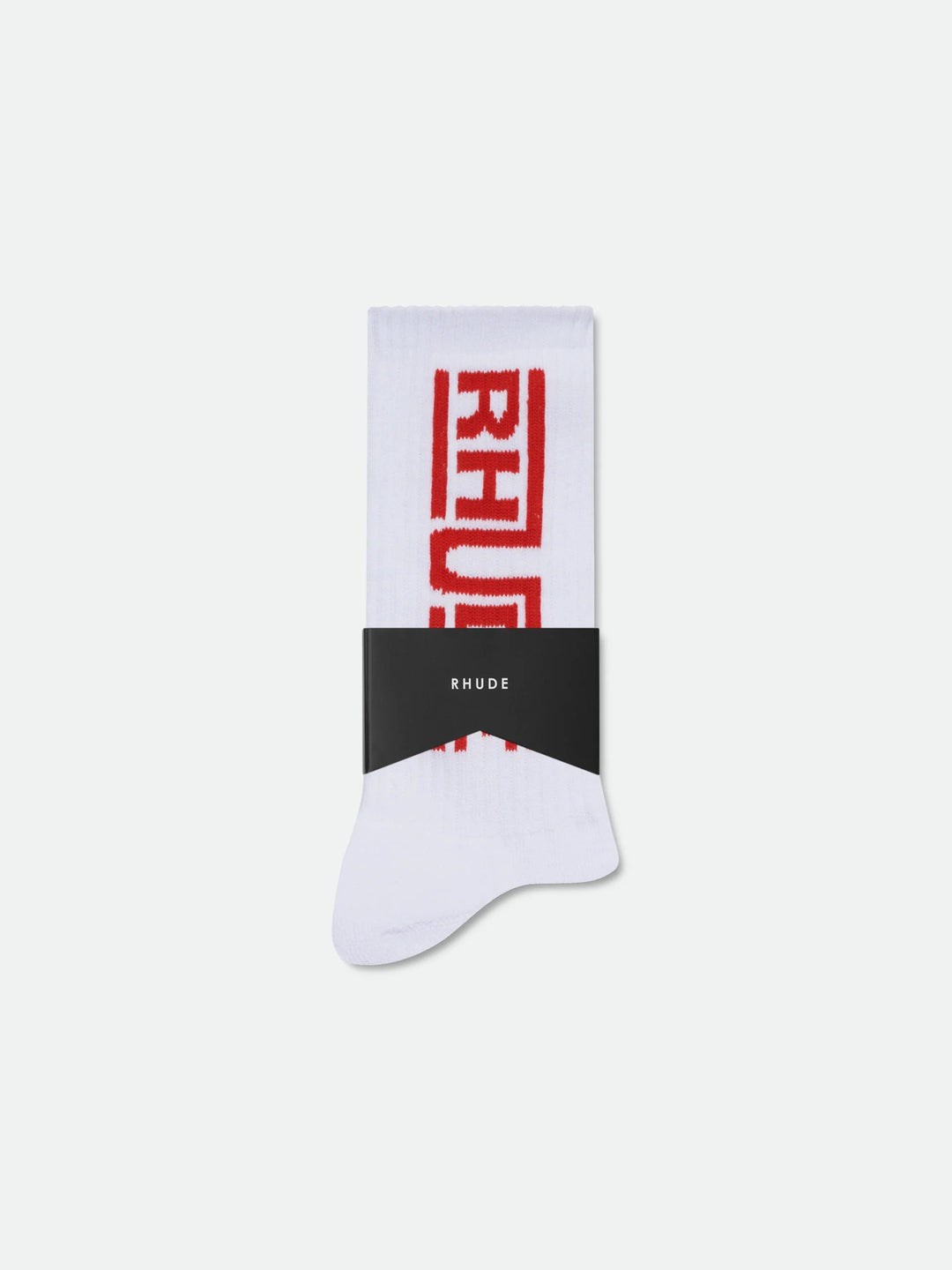 Rhude Champions Logo Sock - White / Red 3030