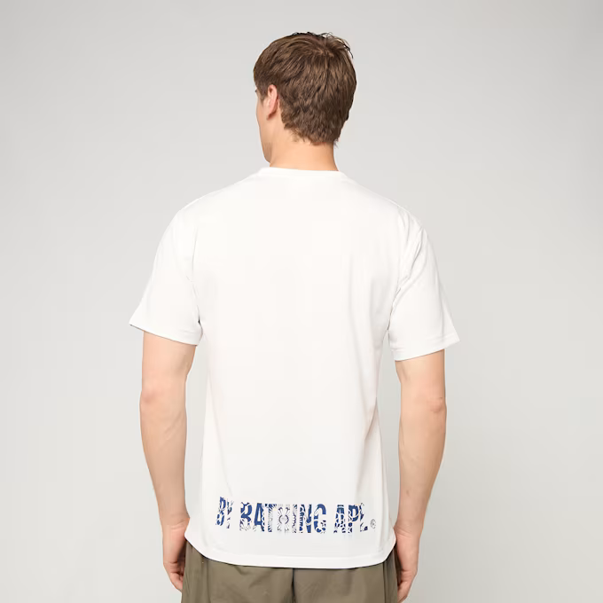 BAPE JAPANESE INDIGO ART CAMO APE FACE TEE M WHITE